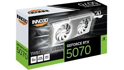 INNO3D Brutal by Nature GeForce RTX 5070 TWIN X2 OC White GDDR7 Graphics card - Image 1 of 4