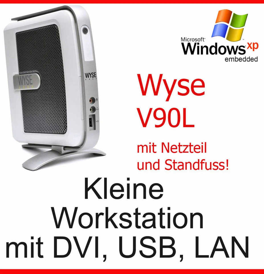 MINI-PC WYSE V90L MUTARIS WIN XPe FÜR DOS WINDOWS 95 98 512 MB DOM SSD HDD -#TC5 - Bild 1 von 1