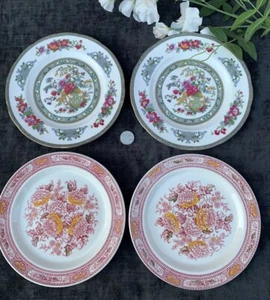 4 Vintage Side Cake Plates Ridgway Ironstone Canterbury Floral Paragon Tea Party - Picture 1 of 8
