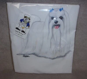 Malteser Hund Druck Erwachsene Größe Küche Kochschürze mit Tasche von Zeppa Studios - Bild 1 von 2