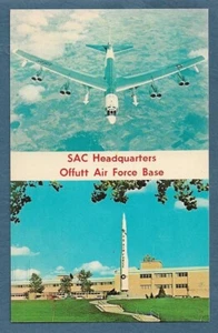 452 1960s Vietnam Era Postcard B-52 Bomber SAC Hqtrs Offutt AFB Bellevue Ne - Picture 1 of 1