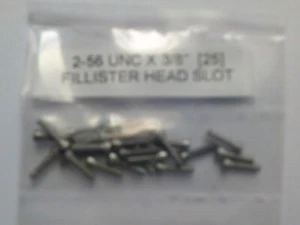 2-56 X 3/8" UNC FILLISTER HEAD SLOT SCREWS UCS3-06/3 x 25 - Picture 1 of 1