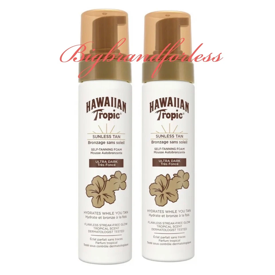 Espuma bronceadora ultra oscura Hawaiian Tropic autobronceada 200 ml - paquete de 2 precio de venta sugerido por el fabricante £30