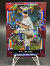 2022 Panini Prizm Draft Picks Burgundy Cracked Ice Prizm 4/23 Max Rajcic #PDP187