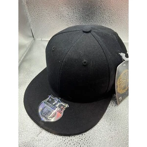 KB Ethos Premium Headwear Fitted Baseball Cap Size 7 5/8 Black - Picture 1 of 7