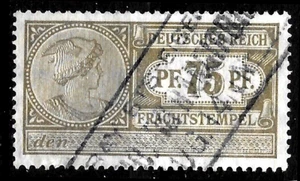 Alemania Reich Impuesto de Flete de Ingresos Sello Tarifas Fiscales 75PF Usado - Imagen 1 de 1