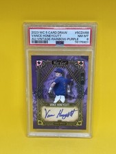 Vance Honeycutt PSA 8 * 2023 Wildcard 5-Card Draw RC Auto SSP #’d/4 Purple Holo