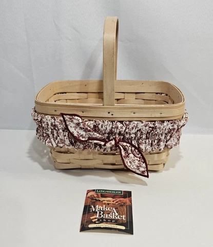 Longaberger Natural Spring Basket 1997, Make a Basket Shop, Signed Cover
