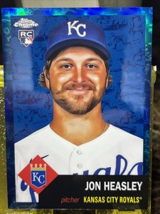2022 Topps Chrome Platinum Blue Mini Diamond Refractor #/199 #266 Jon Heasley RC