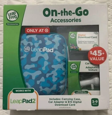 Leapfrog Leappad Accessories On-the-go: Blue Carrying Case, Car Adapter, NO CARD - Image 1 of 4