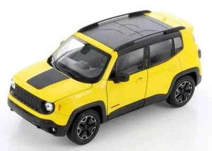 2017 Jeep Renegade Trailhawk 1/24 Scale Diecast Model by Welly - YELLOW - Picture 1 of 6