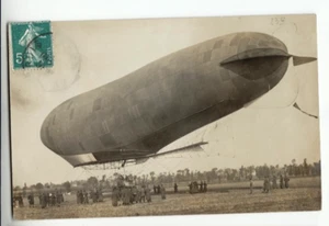 PRIMERA AVIACIÓN - Aerostato Francés Foto Real RPPC Postal De Colección - Imagen 1 de 2