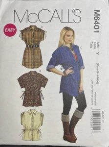 McCall’s M6401 Damen Tunika Schnittmuster - Gr. Y (XS-S-M) - Easy Sew - UNGESCHNITTEN - Bild 1 von 3