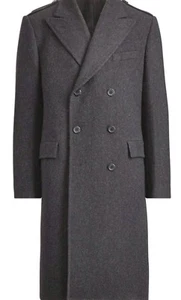 Ralph Lauren Gent’s Sz 40 Wool Herringbone British Officer’s COAT Made In Italy - Picture 1 of 12