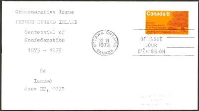 🍁Canada   #618     "OAK TREES ON SHORE"     Fine Used  1973  First Day Cover - Image 1 of 2