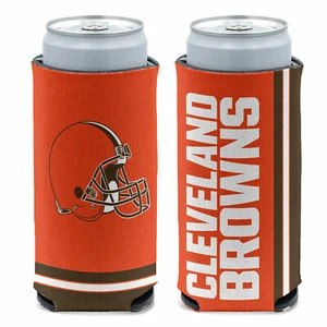 Nuevo enfriador de latas delgada de 2 caras Cleveland Browns Football League con licencia - 1 pieza - Imagen 1 de 1