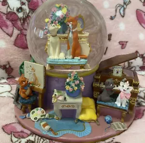 Disney Aristocats Marie Snow Globe Music Box Everybody Wants to Be a Cat JAPAN - Picture 1 of 13