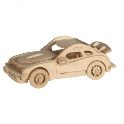 Car puzzle p-911 natural wood 3D puzzle cars wooden 3D puzzle car - Image 1 of 3