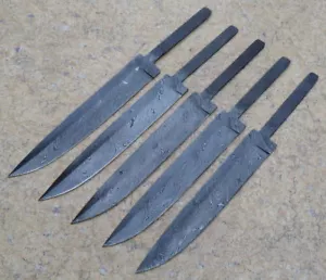 Menge 5 Damaststahl leere Klinge Messer für Messerherstellung Zubehör, Messer machen - Bild 1 von 3