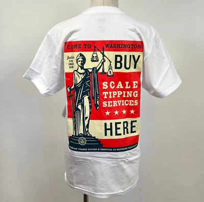 Obey Women's T-Shirt Scale Tipping White Size S NWT Shepard Fairey Andre - Image 1 of 3