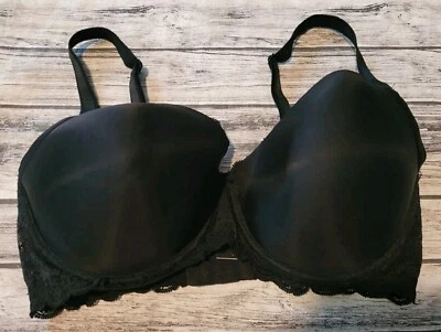 Body By Victorias Secret Bra 38DDD Black Lined Demi Underwire With Lace NICE! - Image 1 of 4