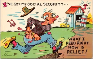 AK Töpfchen Plumpsklo Humor Mann hat Sozialversicherungsbedarf Töpfchenhilfe - Bild 1 von 2