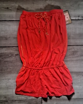 JUICY COUTURE Rojo Shortall Mameluco Traje de Baño Cubrir Pequeño NUEVO con Etiquetas Foto 1 de 4