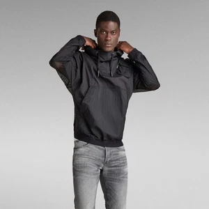 NWT G-Star Raw Anorak Ripstop Shell Jacket Hoodie Black Mens Medium - Picture 1 of 18