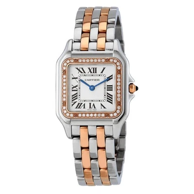 Cartier Panthere Medium Model Silver Dial Ladies Steel and 18kt Pink Gold Watch - Image 1 of 3