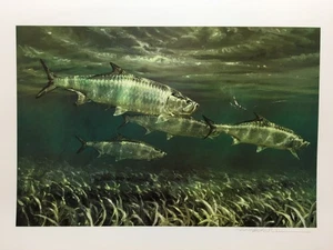 Mike Stidham Tarpon on the Flats Fishing Limited Edition Signed Art Print - Picture 1 of 1