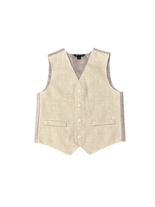 George Vest Tan/ivory Youth Boys Size 7 - Picture 1 of 5