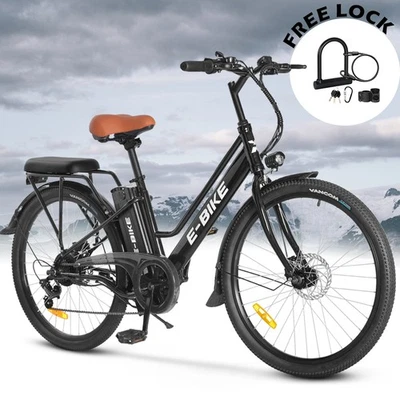 Electric Bike for Adults, 500W Mountain Lightweight, 26" Tire, 7-Speed | 22MPH - Image 1 of 4