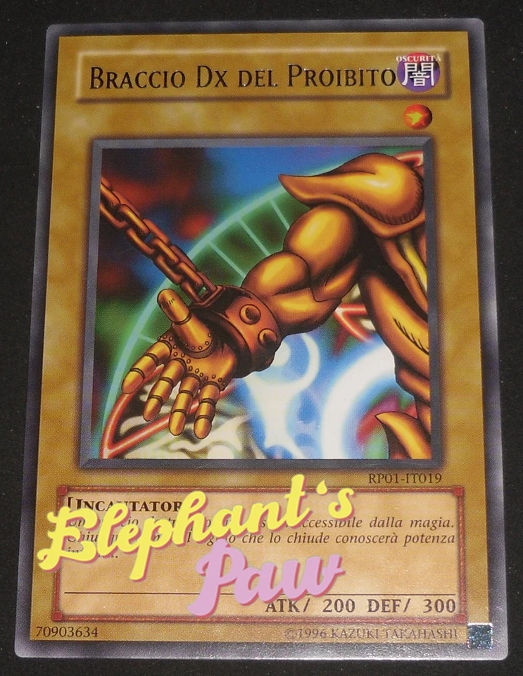 Yugioh - Braccio Dx del Proibito RARA - RP01-IT019 - Immagine 1 di 1