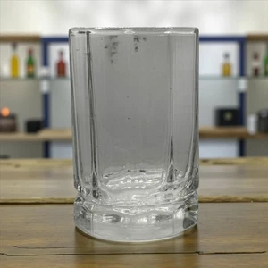 Vintage 10 Panel Schnapsglas klar gewichtet selten 3" 2oz Trinkglas Männerhöhle - Bild 1 von 7
