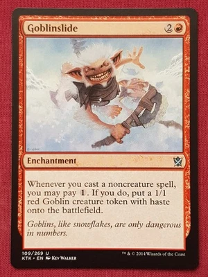 Magic The Gathering KHANS OF TARKIR GOBLINSLIDE red card MTG - Image 1 of 2