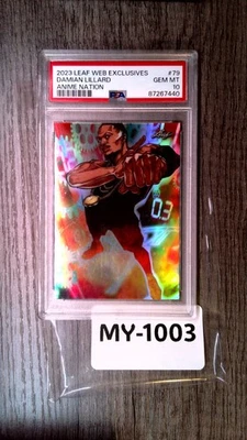 DAMIAM LILLARD 2023 LEAF WEB EXCLUSIVES #79 ANIME NATION /119 PSA 10 - Image 1 of 2