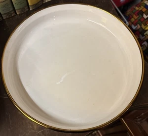 Corning Ware French White F-3-B Round Fluted Quiche Pie Dish W/ Gold 10" 24 cm - Picture 1 of 3