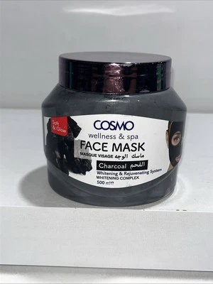 Mascarilla de barro facial de carbón Cosmo Spa sellada, 500 ml, embalaje exterior ligeramente dañado Foto 1 de 4