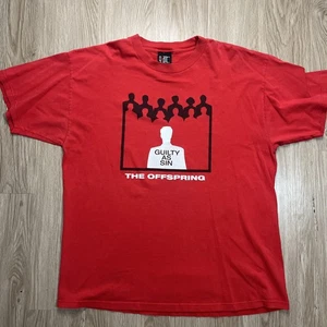 Vintage The Offspring Guilty As Sin T-Shirt XL Rot Punk Alt Rock Giant Tag Band - Bild 1 von 5