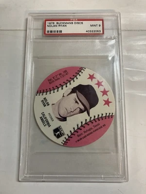 Psa 9 1976 Buckmans discs Nolan Ryan California Angels - Image 1 of 2