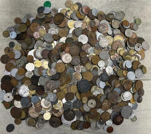Riesige 10 Pfund beschädigte & vernichtete ausländische / Weltmünzen & US-Marken WYSIWYG-Lot #224 - Bild 1 von 8