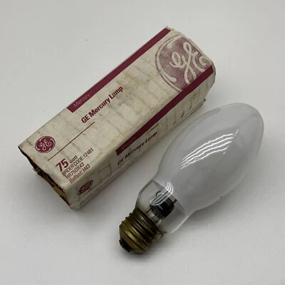GE HR75DX43 Mercury Vapor 75-Watt R75 Lamp Light Bulb 75W H43 Medium Base E26 - Image 1 of 4