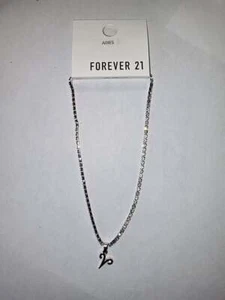 NWT! FOREVER 21 Silver ARIES Necklace 16" Sun Sign Astrological - Picture 1 of 1