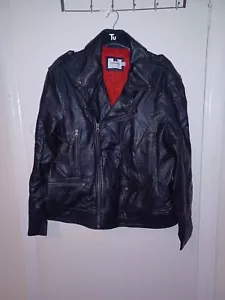 Chaqueta de cuero para hombre Topman negra 3XL - Imagen 1 de 4
