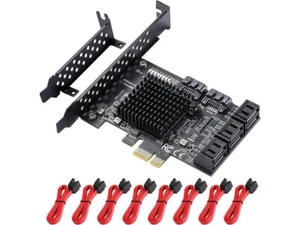 PCI-E Express to 8 Ports SATA 3.0 Controller Expansion Card Adapter 6Gbps for PC - Picture 1 of 3
