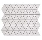 Keramik Mosaikfliese Dreieck Diamant Uni Weiß Matt