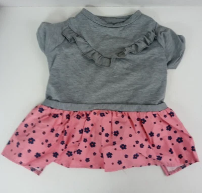 Nuevo Vestido Sin Etiquetas Top Pata Gris y Rosa Floral Perro Talla Grande Foto 1 de 4
