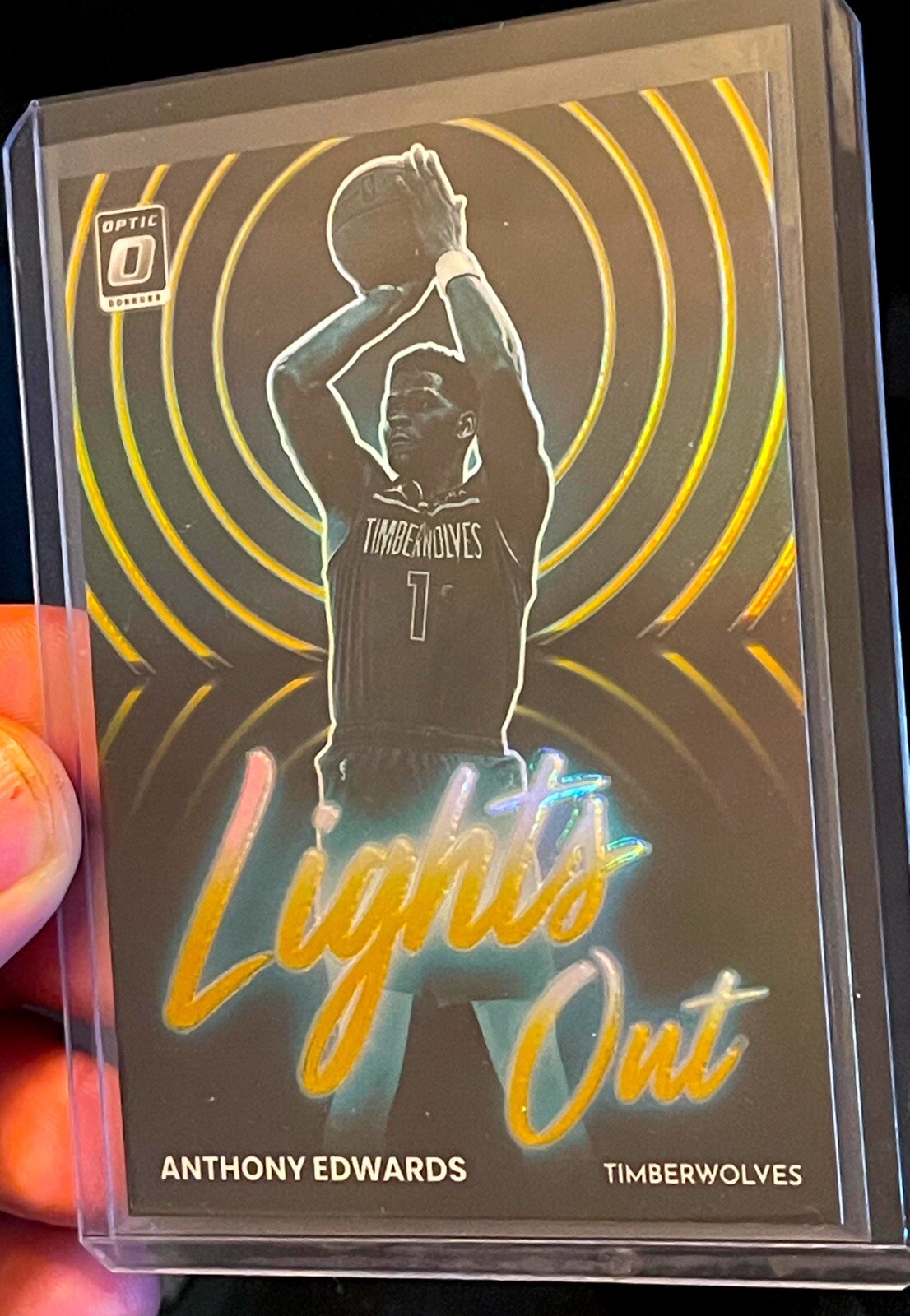 2022-23 DONRUSS OPTIC Anthony Edwards Optic Lights Out Gold /10 (Ready To Ship)