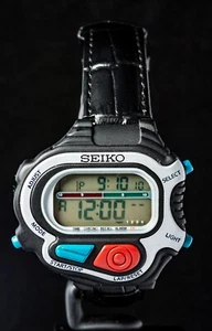 Seiko Super Runners (S640-4000) Men's Asymmetric Watch-- Working, 43x42mm Case - Picture 1 of 10
