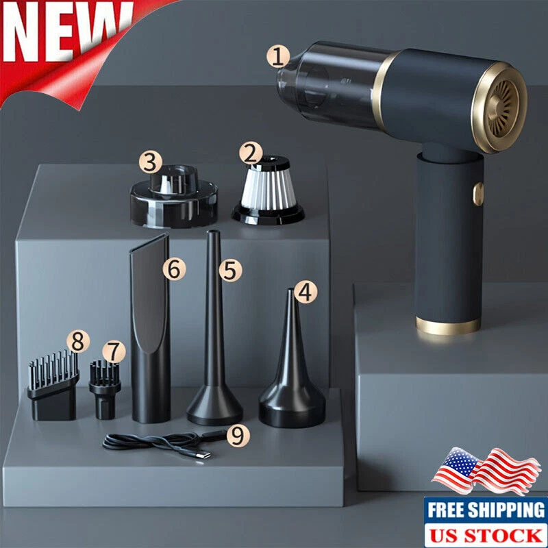 Mini 9 in 1 Vacuum Cleaner & Air Blower Cordless Handheld Portable Rechargeable - Image 1 of 4